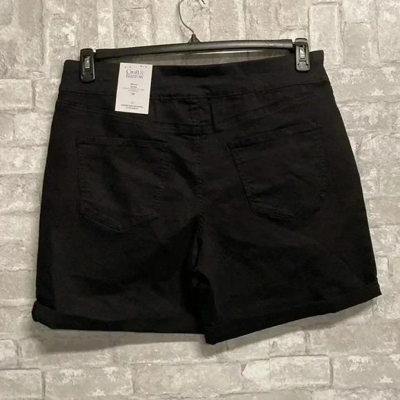 Croft & Barrow black mid rise cotton shorts - Picture 5 of 11